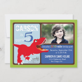 Tarjeta de invitación de quinto cumpleaños de Red