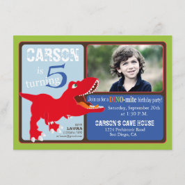 Tarjeta de invitación de quinto cumpleaños de Red