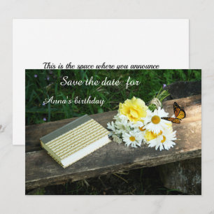 Tarjeta de invitación de ramo de verano