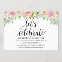 Tarjeta de Invitación de Recepción de Boda de Roma
