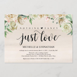 Tarjeta de Invitación de Recepción de Elopement de