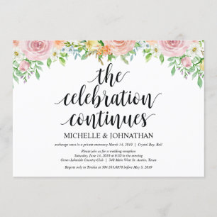 Tarjeta de Invitación de Recepción de Elopement de