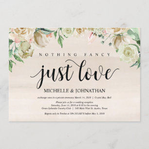Tarjeta de Invitación de Recepción de Elopement de