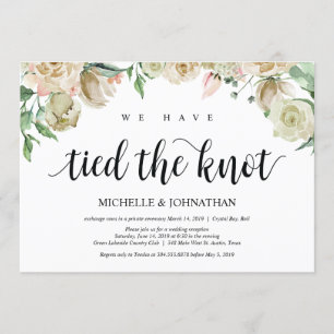 Tarjeta de invitación de recepción de fuga primave