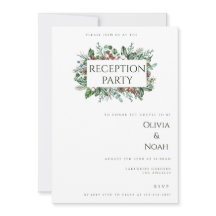Tarjeta de invitación de recepción de navidades