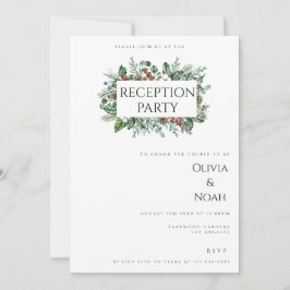 Tarjeta de invitación de recepción de navidades