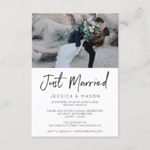 Tarjeta de Invitación de Recién Casados Escrita a 