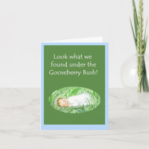 Tarjeta de Invitación de recién nacido Boy - Goose