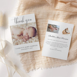 Tarjeta de Invitación de Recién nacido fotográfico