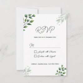 Tarjeta de Invitación de Respuesta de Vegetación R