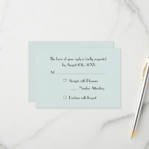 Tarjeta de invitación de respuesta moderna simple 