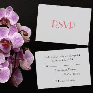 Tarjeta de invitación de respuesta para fiesta gri