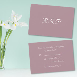 Tarjeta de invitación de respuesta simple y elegan