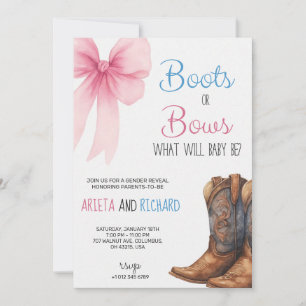 Tarjeta de invitación de revelación de sexo del be