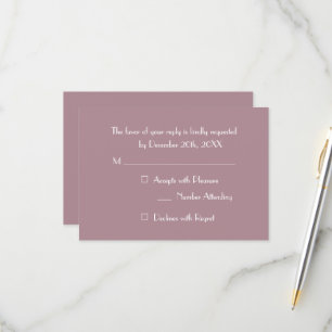 Tarjeta de invitación de RSVP de fiesta elegante m