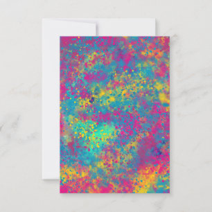 Tarjeta de invitación de salpicaduras de pintura n