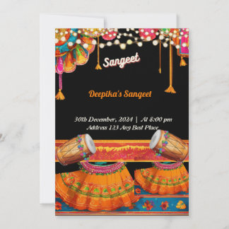 Tarjeta de invitación de Sangeet