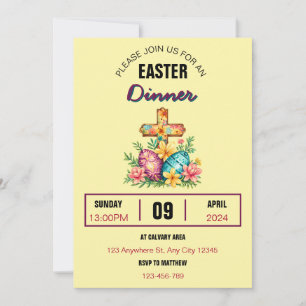 Tarjeta de invitación de Semana Santa para la cena