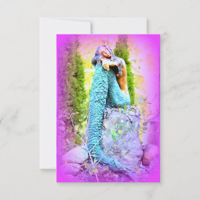 tarjeta de invitación de sirena para dormir (Anverso)