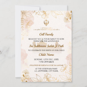 Tarjeta de invitación de Sukhmani Sahib Paath