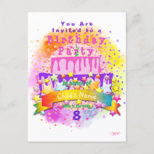 Tarjeta de invitación de tema de cumpleaños para n