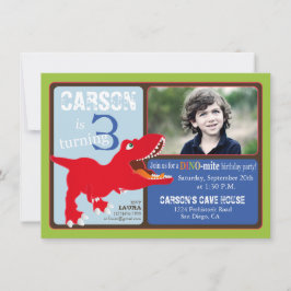 Tarjeta de invitación de tercer cumpleaños de Red