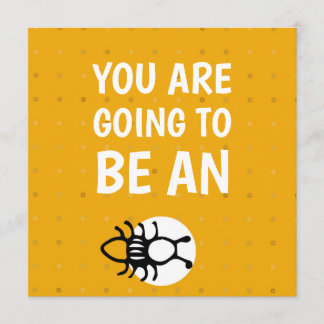 Tarjeta de Invitación de tía amarilla