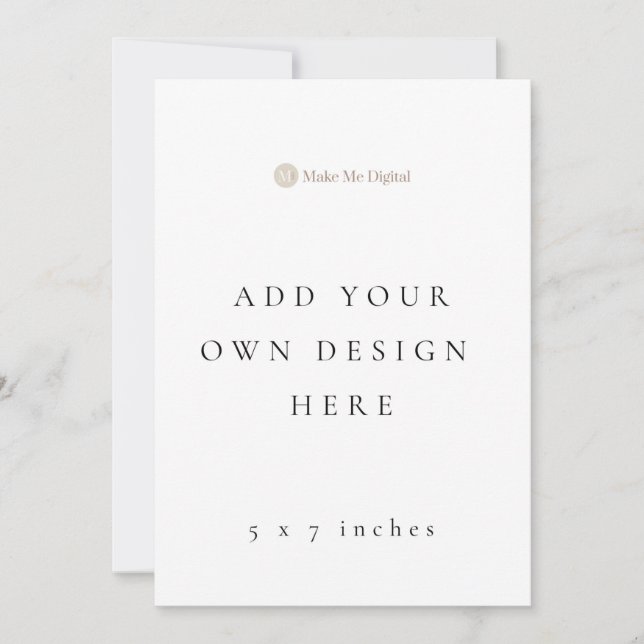 Tarjeta de invitación de un solo lado de 5 x 7 pul (Anverso)