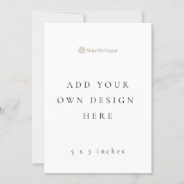 Tarjeta de Invitación de un Solo Lado de 5 x 7 pul