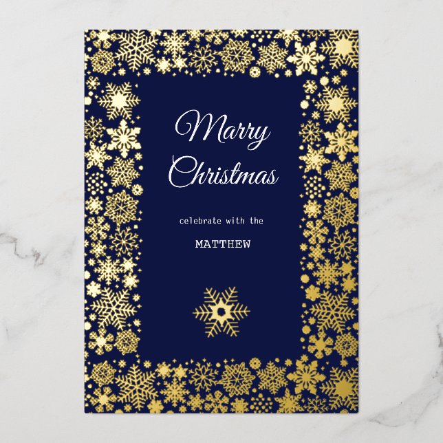 Tarjeta de invitación de vacaciones con marco de c (Anverso)