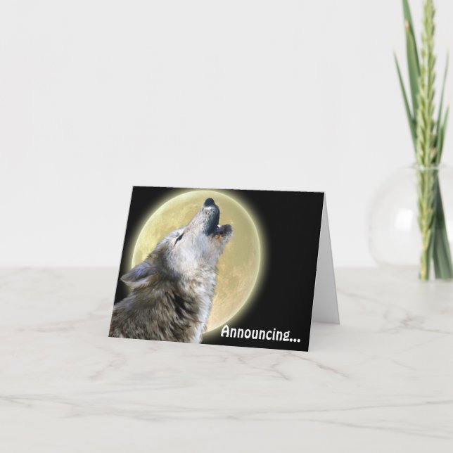 Tarjeta de Invitación de vida silvestre Howling Wo (Anverso)