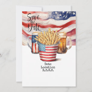 tarjeta de invitación del 4 de julio, guarda la fe