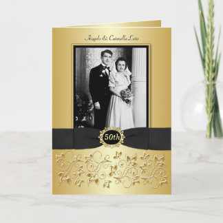Tarjeta de Invitación del 50 Aniversario de Double