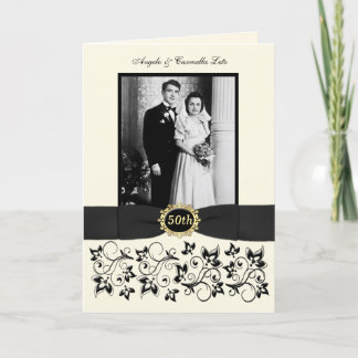 Tarjeta de Invitación del 50 Aniversario de Double