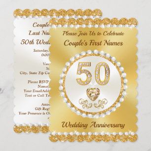 Tarjeta de Invitación del 50 Aniversario Personali