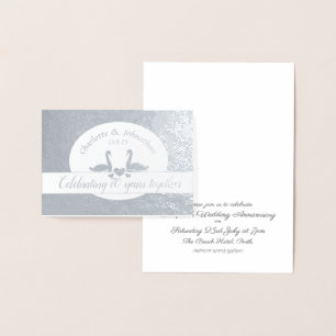 Tarjeta de invitación del 70 aniversario de platin
