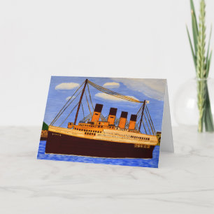 Tarjeta de invitación del barco Titanic