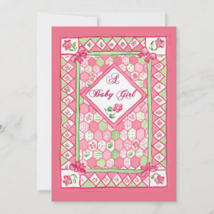 Tarjeta de Invitación del Chica de recién nacido