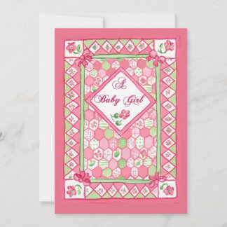 Tarjeta de Invitación del Chica de recién nacido