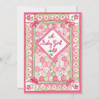 Tarjeta de Invitación del Chica de recién nacido
