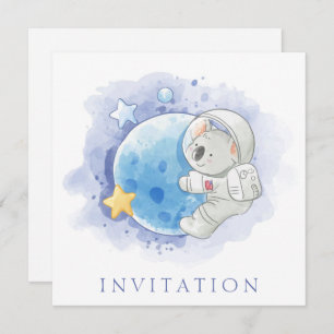 TARJETA DE INVITACIÓN DEL CUMPLEAÑOS: KOALA EN LA 