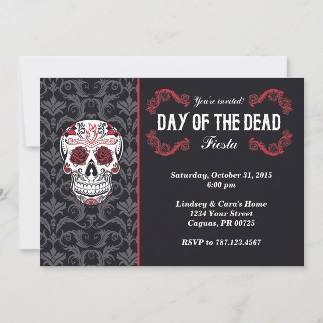 Tarjeta de invitación del Día de la Fiesta Muerta (Anverso)