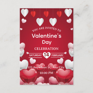 Tarjeta de invitación del Día de San Valentín