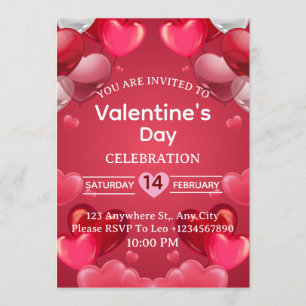 Tarjeta de Invitación del Día de San Valentín