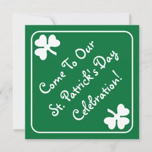 Tarjeta de invitación del Día de Shamrock Border S