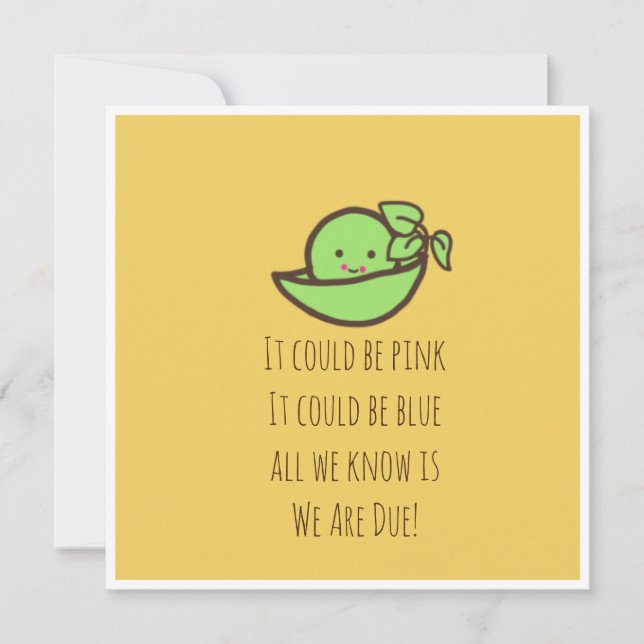 Tarjeta de invitación del embarazo (Anverso)