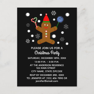 Tarjeta de invitación del hombre de jengibre #2