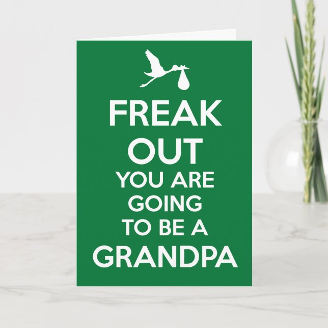 Tarjeta de Invitación del nuevo abuelo para estar  (Anverso)