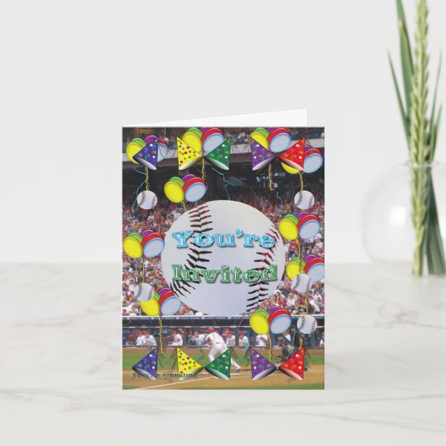 Tarjeta de invitación del partido de béisbol (Anverso)