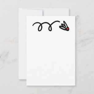 tarjeta de invitación del personalizado badminton 